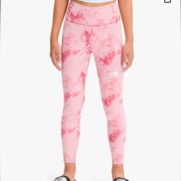 The North Face Other - THE NORTH FACE Girl's Printed Never Stop Tights Slate Rose Dye Texture Print